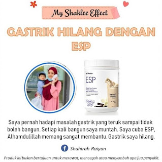 Testimoni ESP Susu Shaklee Cara Menghilangkan Gastrik Cepat