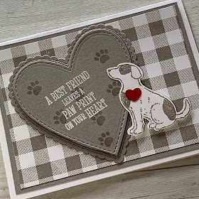 Card sample using Happy tails Stamp Set from Stampin' Up!