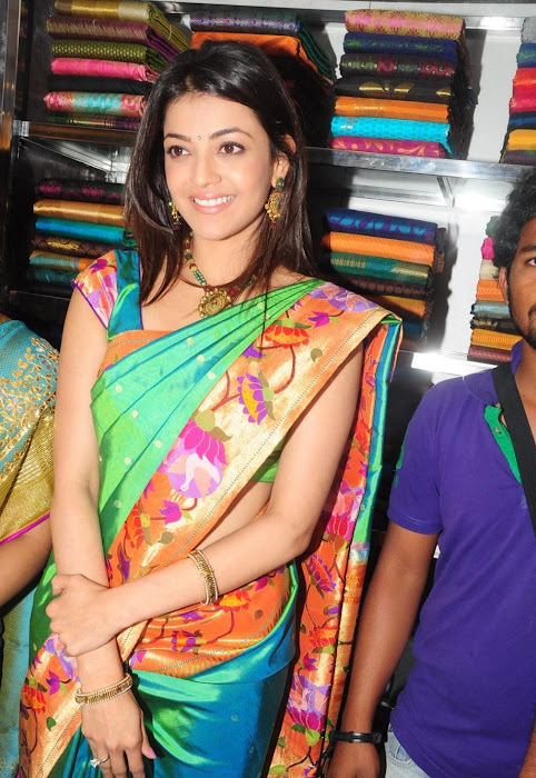 kajal agarwal new saree actress pics