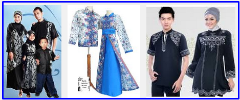 Foto gambar  fashion model baju  lebaran couple  batik muslim 