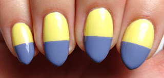 Blue and Yellow Nails