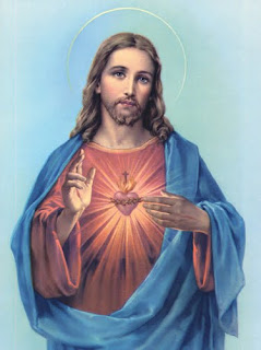 Jesus Christ sacred heart Christian religious image