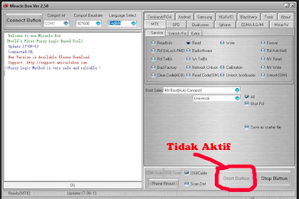 Tutorial Mengaktifkan Start Button yang Tidak Aktif Pada Miracle 2.58