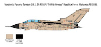 Italeri 1/48 TORNADO GR.1/IDS - GULF WAR (2783) Colour Guide & Paint Conversion Chart