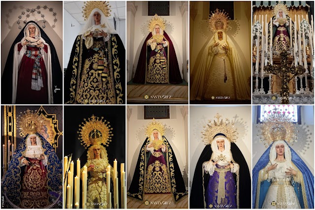 Así fueron los atavíos de la Virgen del Rosario en 2022.