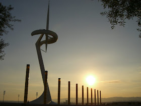 Calatrava Telecommunication Tower in the Olympic Ring of Barcelona