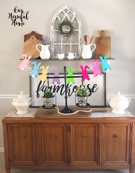 dining room buffet farmhouse shelf sign vintage scale