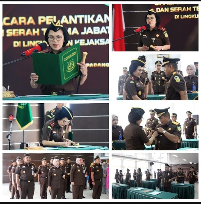 Pelantikan dan Sertijab Wakajati, Asisten, dan Kajari se-Sumbar: Kajati Tegaskan Profesionalisme dan Integritas