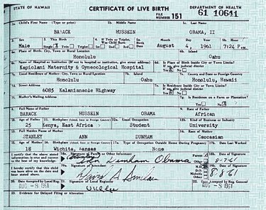Obama dedah sijil lahir