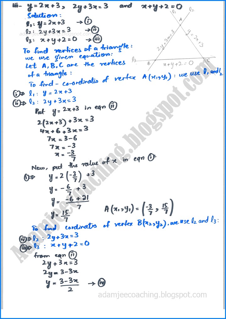 plane-analytic-geometry-straight-line-exercise-7-7-mathematics-12th