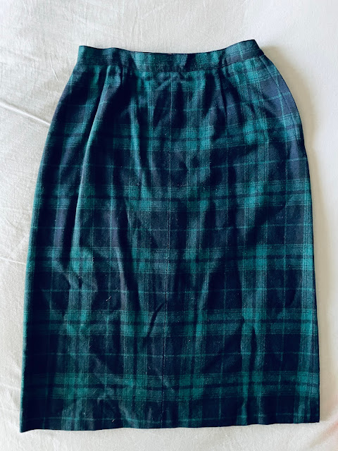 A vintage 1950s Plaid Pendleton Wool Skirt
