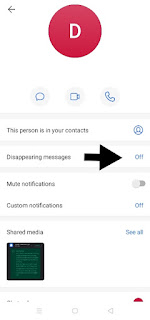 <img src="Disappearing message on Signal.jpg" alt="Click on arrow mark option to enable Disappearing message Feature">