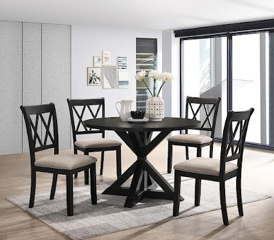 Small Round Dining Table and Chairs for 4