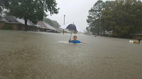 Major flooding in Prarieville, Louisiana on Friday, August 12, 2016. (Credit: @presleygroupmk/twitter.com) Click to Enlarge.