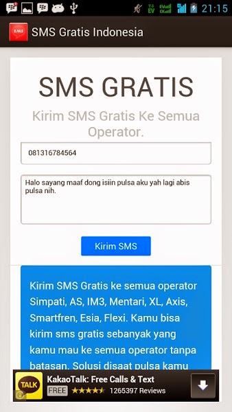 SMS Gratis Indonesia