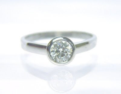 Brilliant cut diamond of half carat platinum