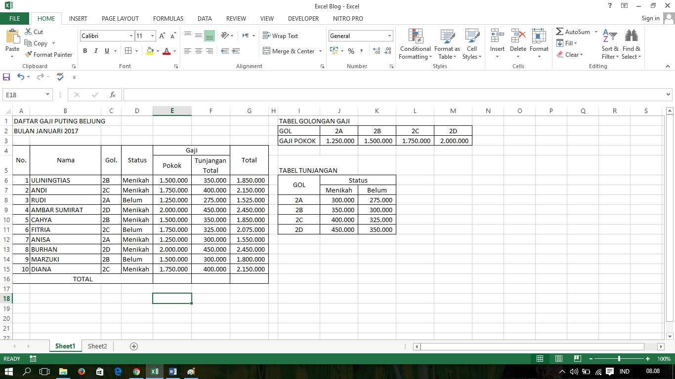 Belajar Excel: TRIK DAN TIPS MENGGUNKAN FUNGSI VLOOKUP DAN 