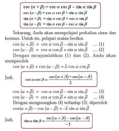 perkalian sinus dan kosinus