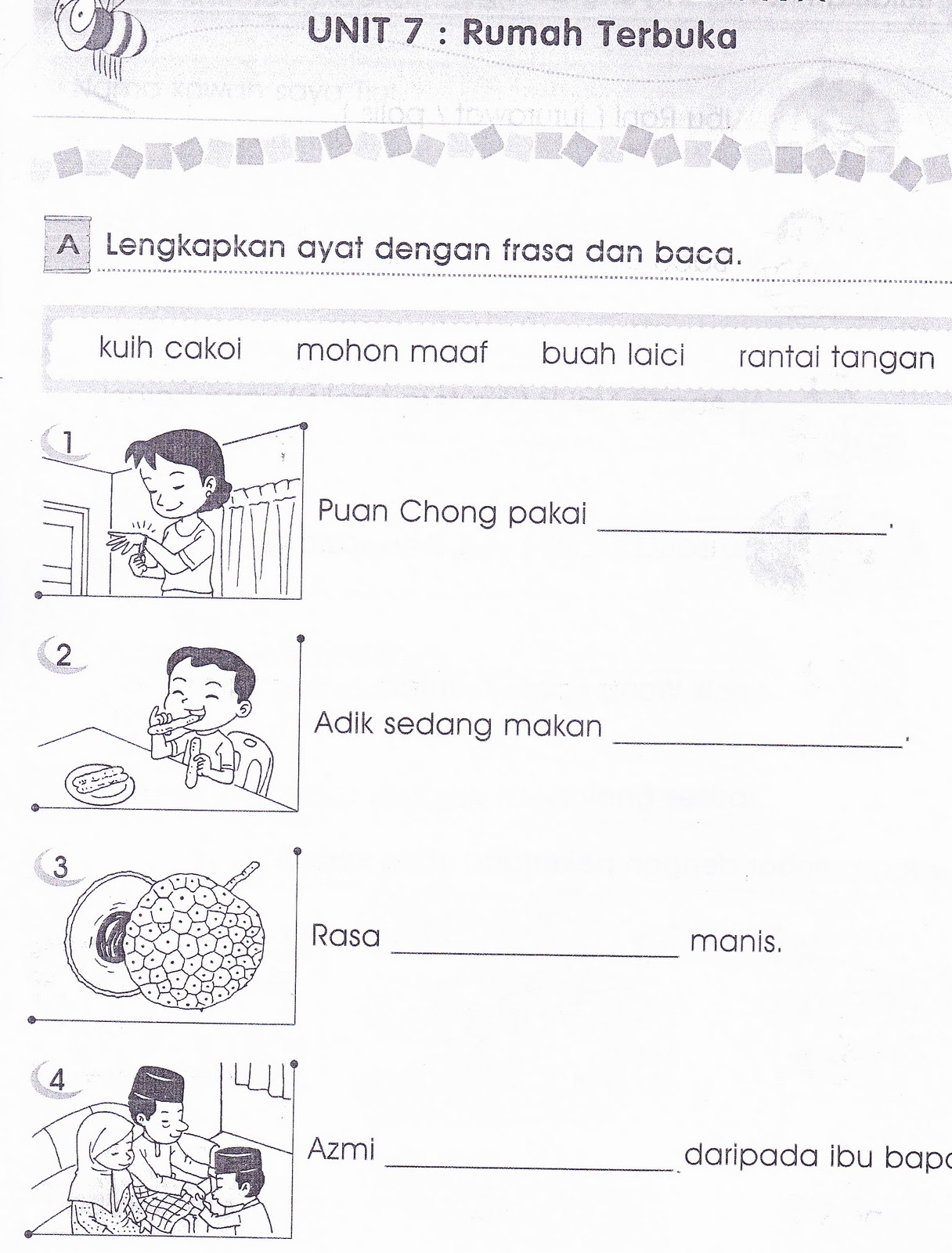 KSSR Bahasa Malaysia Tahun 1: Latihan Pengukuhan 1