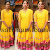 Printed Long Salwar in Yellow