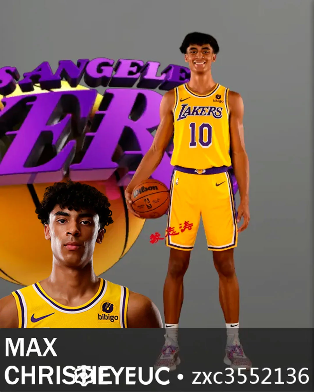 NBA 2K22 Max Christie Lakers Portrait & Headshot Pack