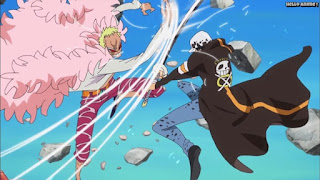 ワンピースアニメ ドレスローザ編 661話 ドフラミンゴ トラファルガー・ロー | ONE PIECE Episode 661