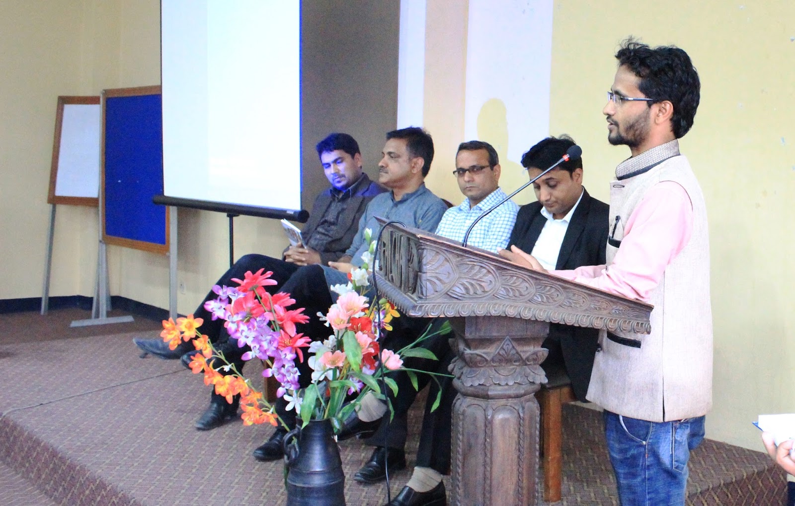 Delivering the speech on Madhesh