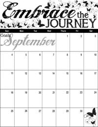 September 2016 Inspirational Calendar