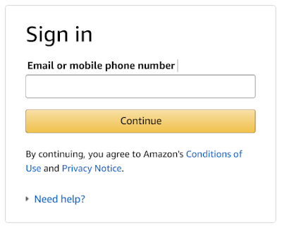 Amazon signin page design