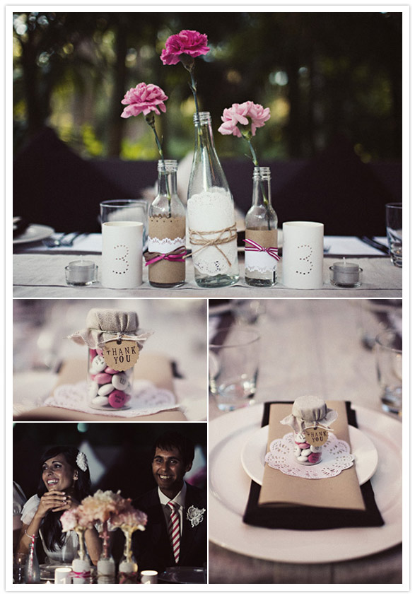 Lovely DIY carnation centerpiece Image via 100 Layer Cake