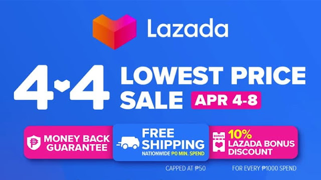 Lazada 4.4 Sale 2022 features Lowest Price Sale, free shipping, vouchers