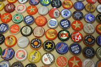 Beer bottle cap table top