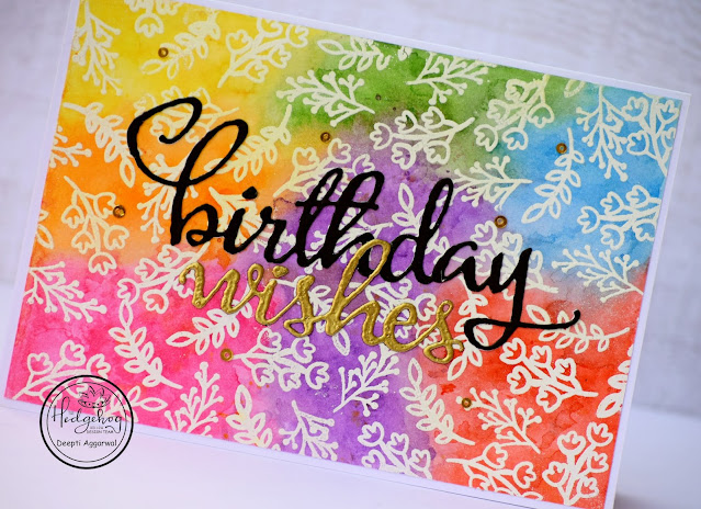 Water Colored Rainbow Background for small stamps