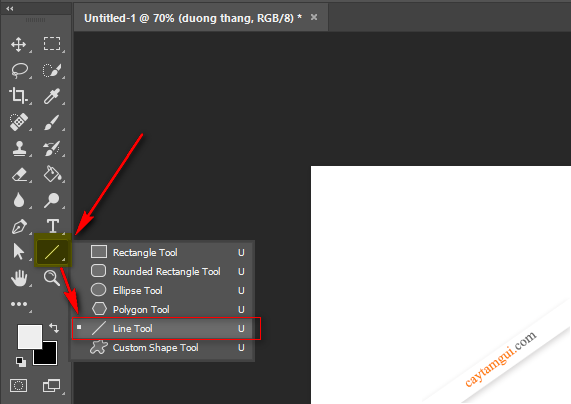 Hướng dẫn vẽ đường thẳng, đường cong trong Photoshop