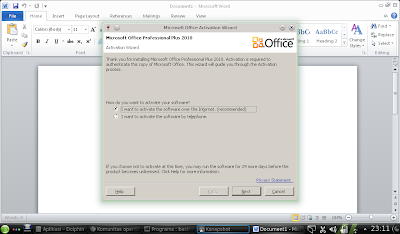 MS Office 2010 di openSUSE