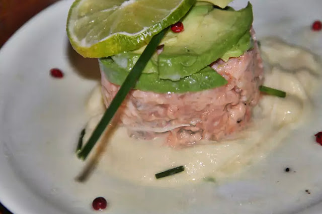 Tartare de saumon à la crème au fromage Ossau-Iraty