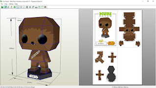 Kuri Paper - Pop Mini Funko Chewbacca papercraft