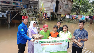 250 terendam banjir di Muba dapat bantuan dan Pemkab Muba