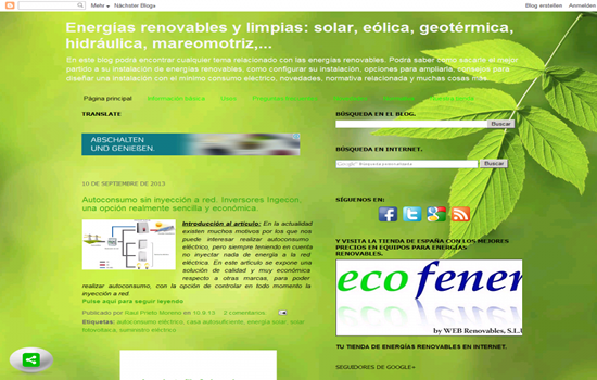 Energías renovables y limpias