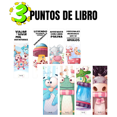 planificador, lectura, punto de libro, marcapáginas, planner, infantil, imprimir, PDF