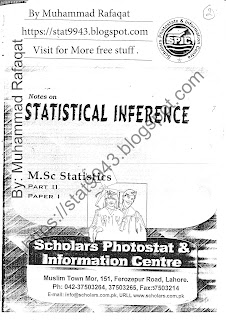 Statistical Inference By Scholar 