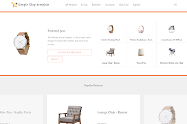 Simple Shop template - mẫu hiện đại mà đơn giản...