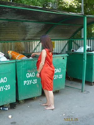 girl and garbage