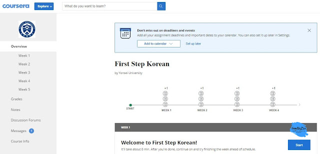 เรียนภาษาเกาหลีเบื้องต้นแบบออนไลน์กันเถอะ ฟรี!  First Step Korean by Yonsei University - Coursera