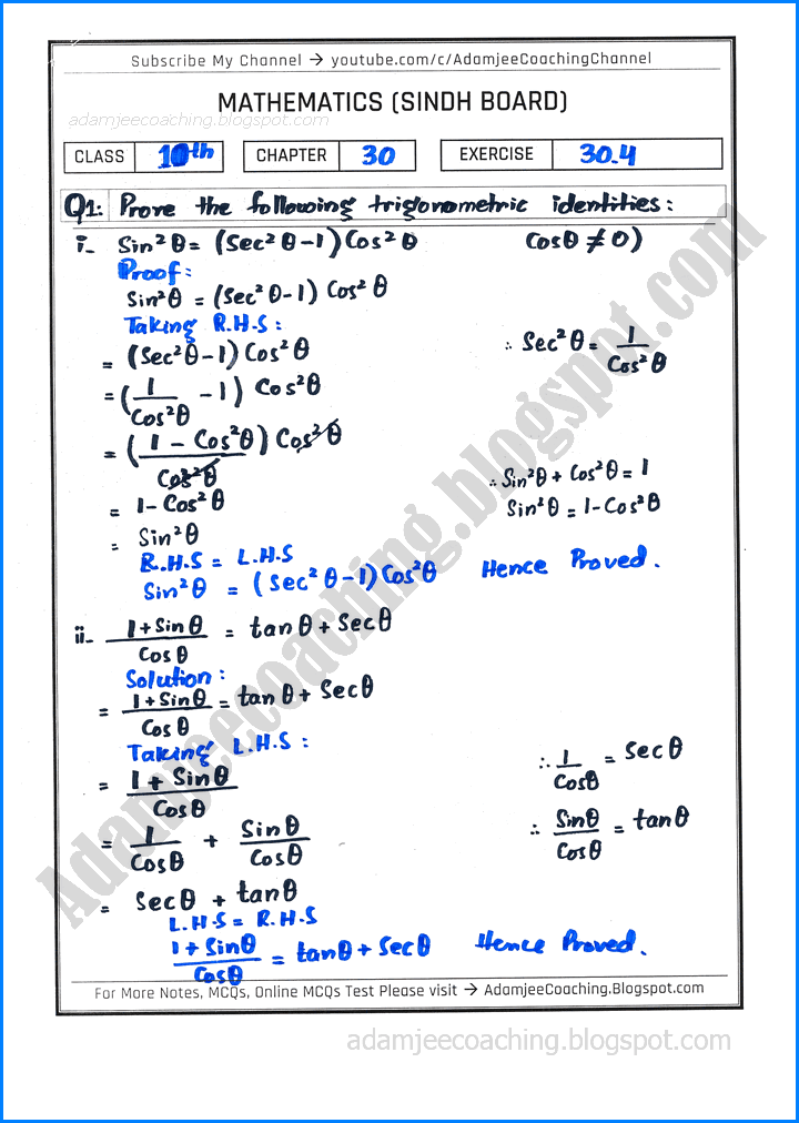 introduction-to-trigonometry-exercise-30-4-mathematics-10th