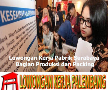 Lowongan Kerja Pabrik Surabaya Bagian Produksi dan Packing