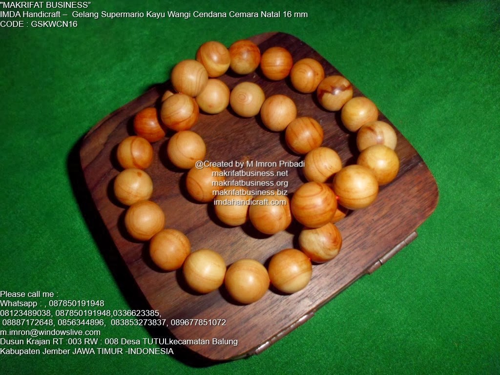 Wood bracelets Gelang Supermario Kayu  Cendana Cemara Natal  