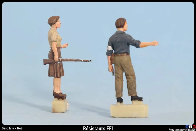 Figurines de résistants FFI de Gaso.line au 1/48.