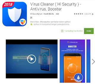 pada kesempatan hari ini aku akan memberikan beberapa informasi wacana √ Ulasan Tentang Virus Cleaner ( Hi Security ) - Antivirus, Booster