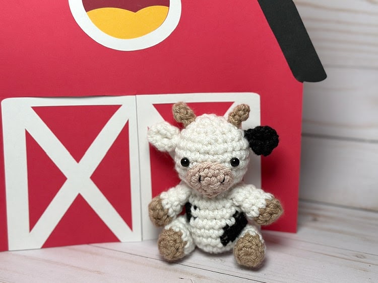 Cow Crochet Beginner KIT Mini Cow Learn to Crochet Amigurumi DIY